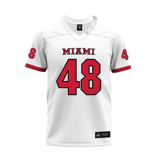 Miami of Ohio - Football Alumni : Chase Becker - 2023 White Premium Football Jersey