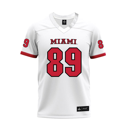 Miami of Ohio - NCAA Football : Brayden Boeing - 2023 White Premium Football Jersey-0