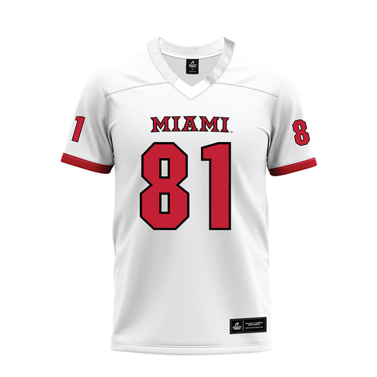Miami of Ohio - NCAA Football : Brendan Loftus - 2023 White Premium Football Jersey-0