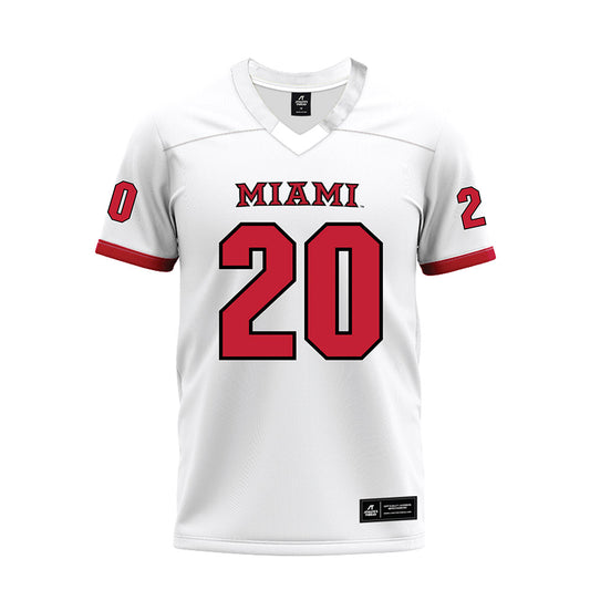 Miami of Ohio - NCAA Football : Zhaiylen Scott - 2023 White Premium Football Jersey-0