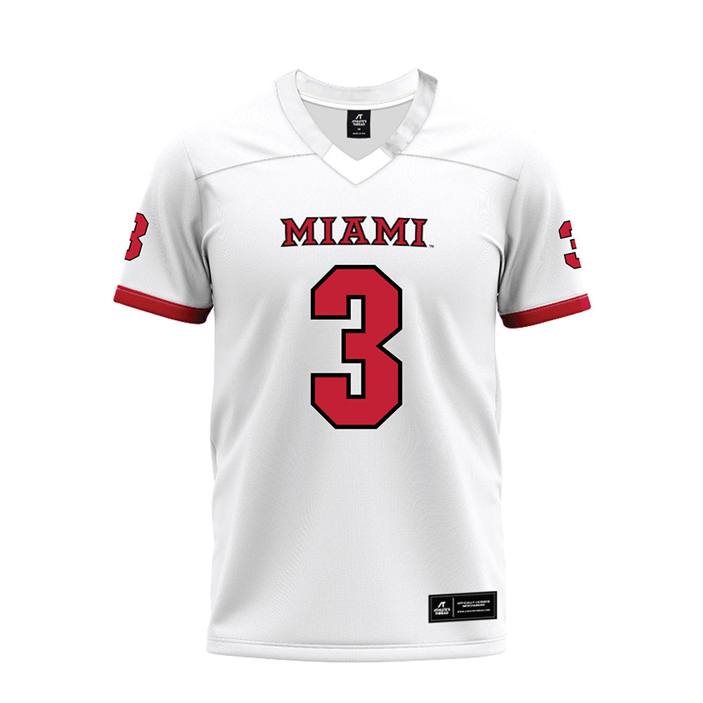 Miami of Ohio - NCAA Football : Quintin Simmons - 2023 White Premium Football Jersey-0