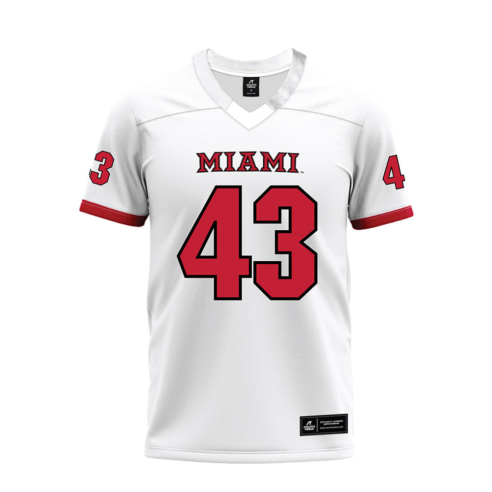 Miami of Ohio - NCAA Football : Grant Lyons - 2023 White Premium Football Jersey
