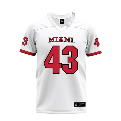 Miami of Ohio - NCAA Football : Grant Lyons - 2023 White Premium Football Jersey