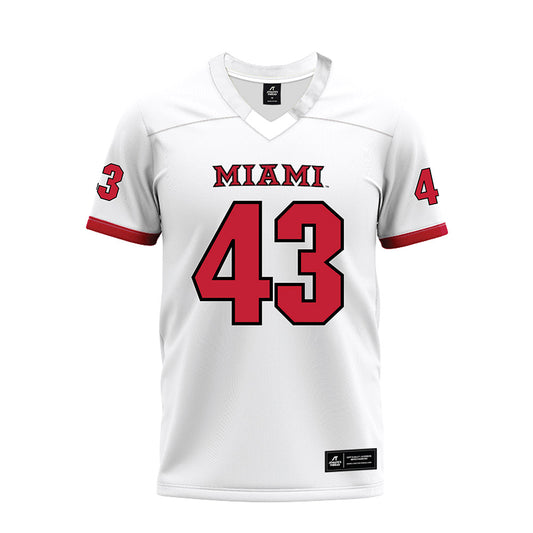 Miami of Ohio - NCAA Football : Grant Lyons - 2023 White Premium Football Jersey