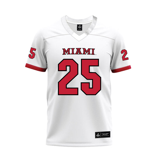 Miami of Ohio - NCAA Football : Mitchell Bolden - 2023 White Premium Football Jersey-0