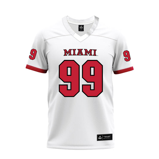 Miami of Ohio - NCAA Football : Oyeka Alexander - 2023 White Premium Football Jersey-0