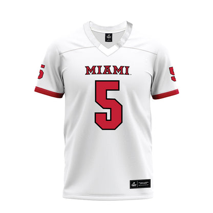 Miami of Ohio - NCAA Football : Devin Bell - 2023 White Premium Football Jersey-0