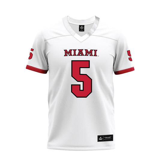 Miami of Ohio - NCAA Football : Devin Bell - 2023 White Premium Football Jersey-0