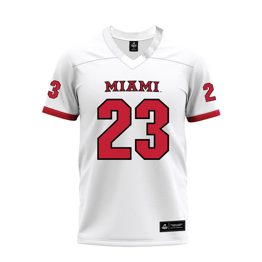 Miami of Ohio - NCAA Football : Isaiah Harris - 2023 White Premium Football Jersey-0