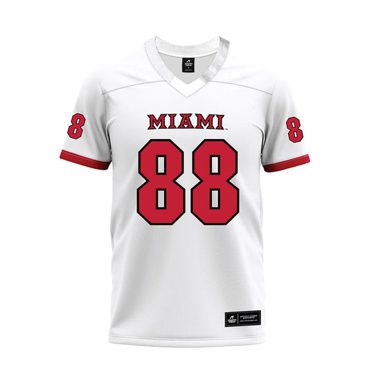 Miami of Ohio - NCAA Football : CJ Castner - 2023 White Premium Football Jersey-0