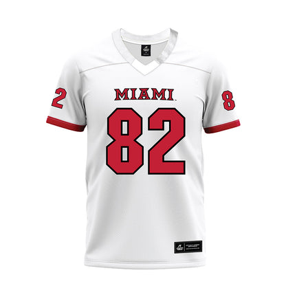 Miami of Ohio - NCAA Football : Andrew Bjorson - 2023 White Premium Football Jersey-0