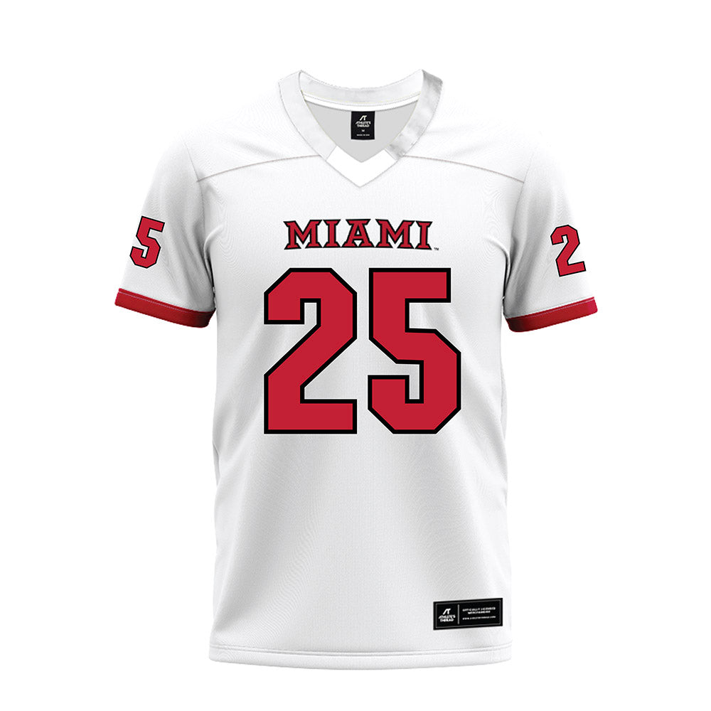 Miami of Ohio - NCAA Football : Ike Steward - 2023 White Premium Football Jersey-0
