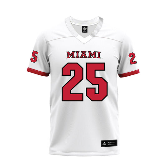 Miami of Ohio - NCAA Football : Ike Steward - 2023 White Premium Football Jersey-0