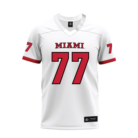Miami of Ohio - Football Alumni : Austin Uke - 2023 White Premium Football Jersey-0