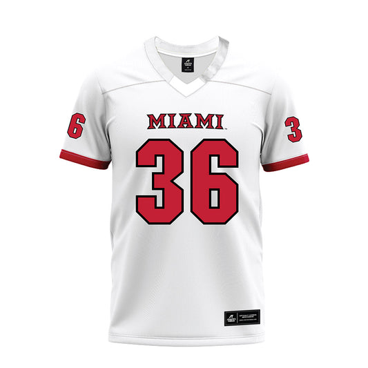 Miami of Ohio - NCAA Football : Carter Holden - 2023 White Premium Football Jersey-0