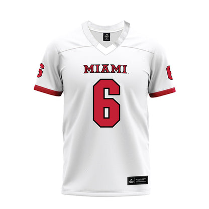 Miami of Ohio - NCAA Football : Caleb Heavner - 2023 White Premium Football Jersey-0