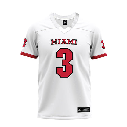 Miami of Ohio - NCAA Football : Malcolm McCain - 2023 White Premium Football Jersey-0