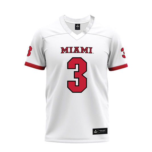 Miami of Ohio - NCAA Football : Malcolm McCain - 2023 White Premium Football Jersey-0