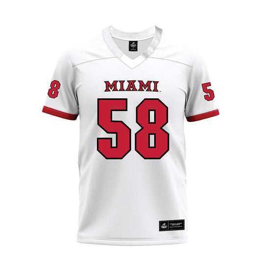 Miami of Ohio - NCAA Football : Maximus Hauck - 2023 White Premium Football Jersey-0