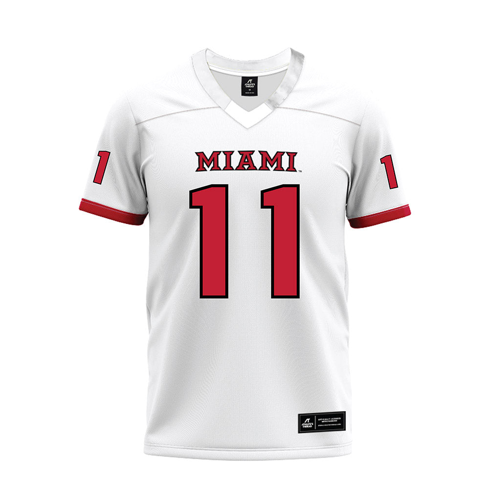 Miami of Ohio - NCAA Football : Isaiah Rollins - 2023 White Premium Football Jersey-0
