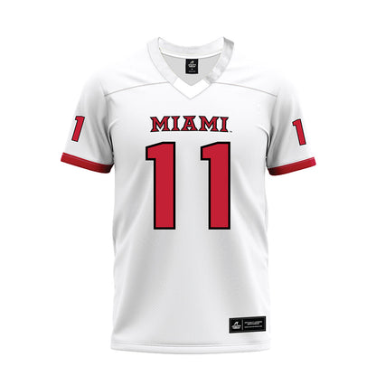 Miami of Ohio - NCAA Football : Isaiah Rollins - 2023 White Premium Football Jersey-0