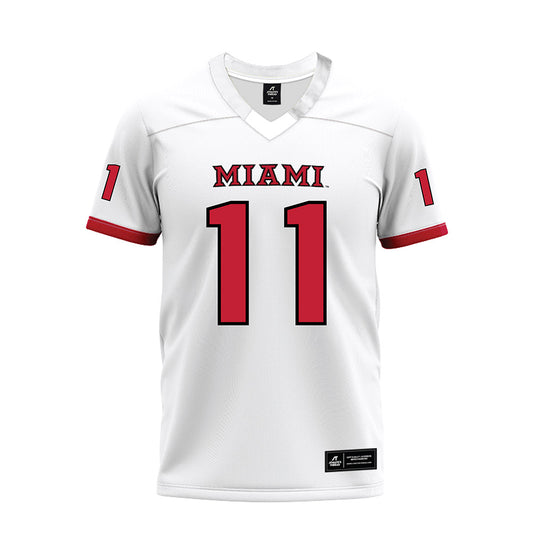 Miami of Ohio - NCAA Football : Isaiah Rollins - 2023 White Premium Football Jersey-0