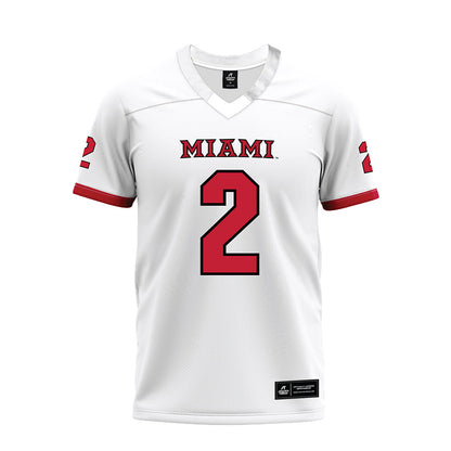 Miami of Ohio - NCAA Football : Jackson Pons - 2023 White Premium Football Jersey-0