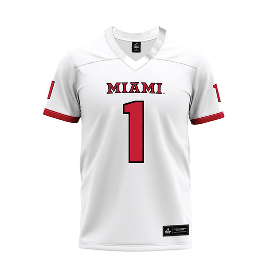 Miami of Ohio - Football Alumni : Eli Blakey - 2023 White Premium Football Jersey-0