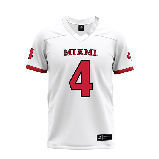 Miami of Ohio - NCAA Football : Devin Hyatt - 2023 White Premium Football Jersey-0