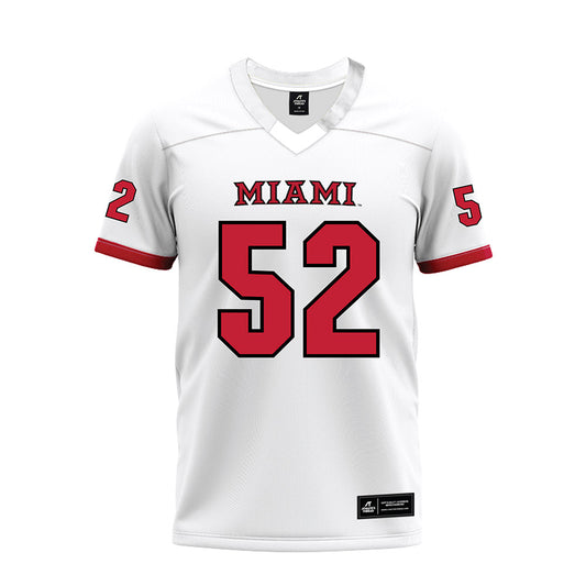Miami of Ohio - Football Alumni : Nasir Washington - 2023 White Premium Football Jersey-0