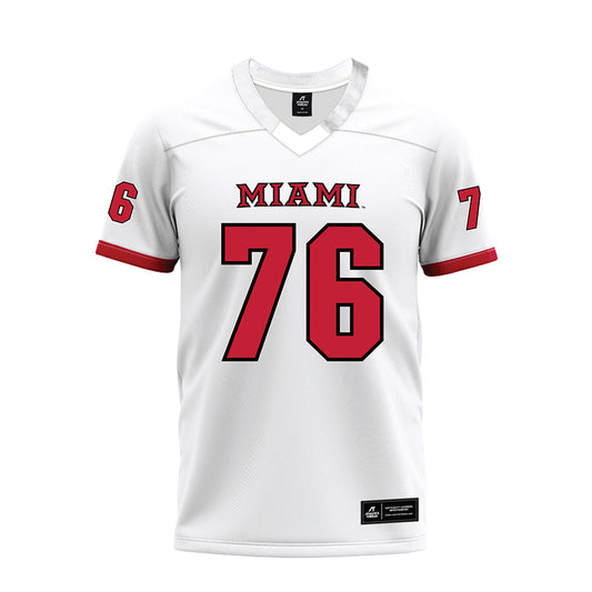 Miami of Ohio - NCAA Football : Brian Beidatsch - 2023 White Premium Football Jersey-0