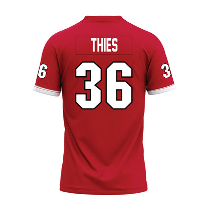 Miami of Ohio - NCAA Football : Tommy Thies - 2023 Red Premium Football Jersey-1