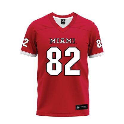 Miami of Ohio - NCAA Football : Andrew Bjorson - 2023 Red Premium Football Jersey-0