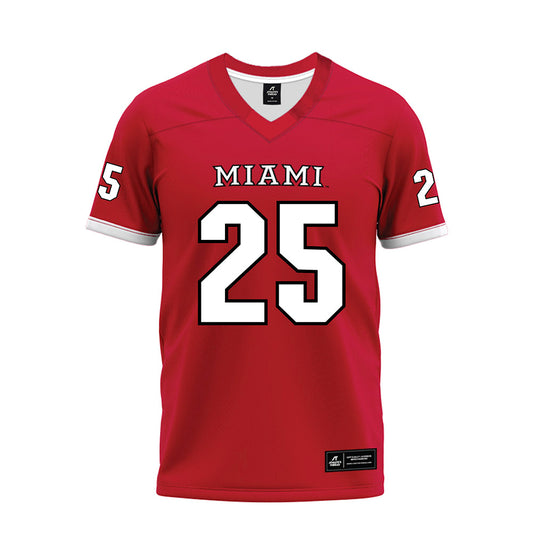 Miami of Ohio - NCAA Football : Ike Steward - 2023 Red Premium Football Jersey-0