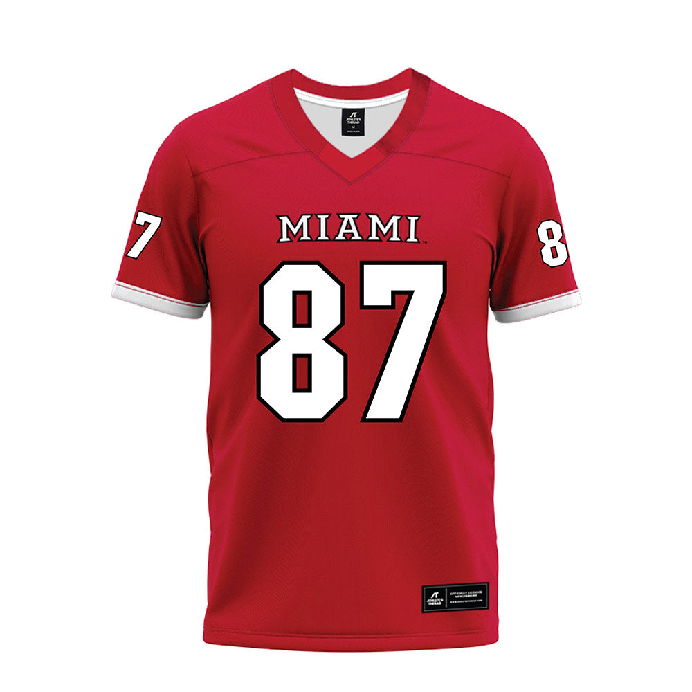 Miami of Ohio - NCAA Football : Noam Butbul - 2023 Red Premium Football Jersey-0