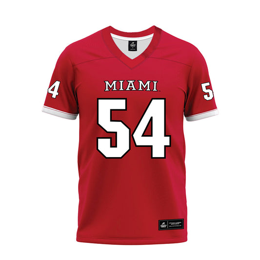Miami of Ohio - NCAA Football : Evan Malcore - 2023 Red Premium Football Jersey-0