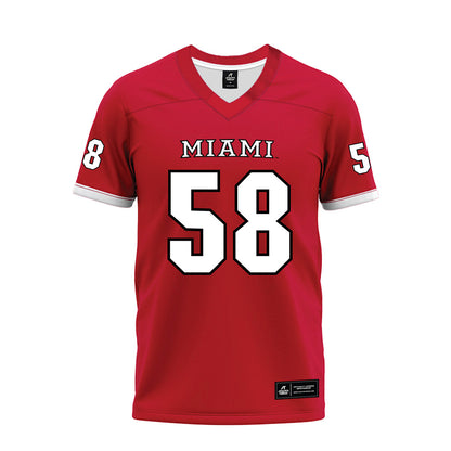 Miami of Ohio - NCAA Football : Maximus Hauck - 2023 Red Premium Football Jersey-0