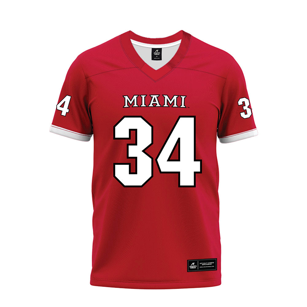Miami of Ohio - NCAA Football : Amir Morelan - 2023 Red Premium Football Jersey-0