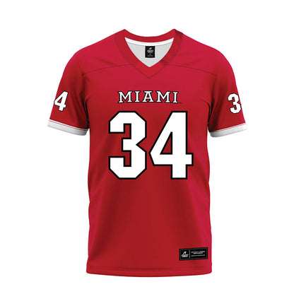 Miami of Ohio - NCAA Football : Amir Morelan - 2023 Red Premium Football Jersey-0
