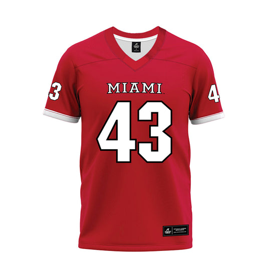 Miami of Ohio - NCAA Football : Grant Lyons - 2023 Red Premium Football Jersey