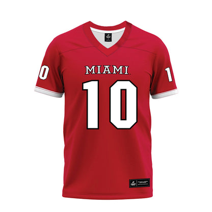 Miami of Ohio - NCAA Football : Jermaine Agee - 2023 Red Premium Football Jersey-0