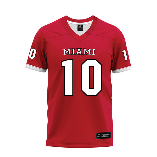 Miami of Ohio - NCAA Football : Jermaine Agee - 2023 Red Premium Football Jersey-0
