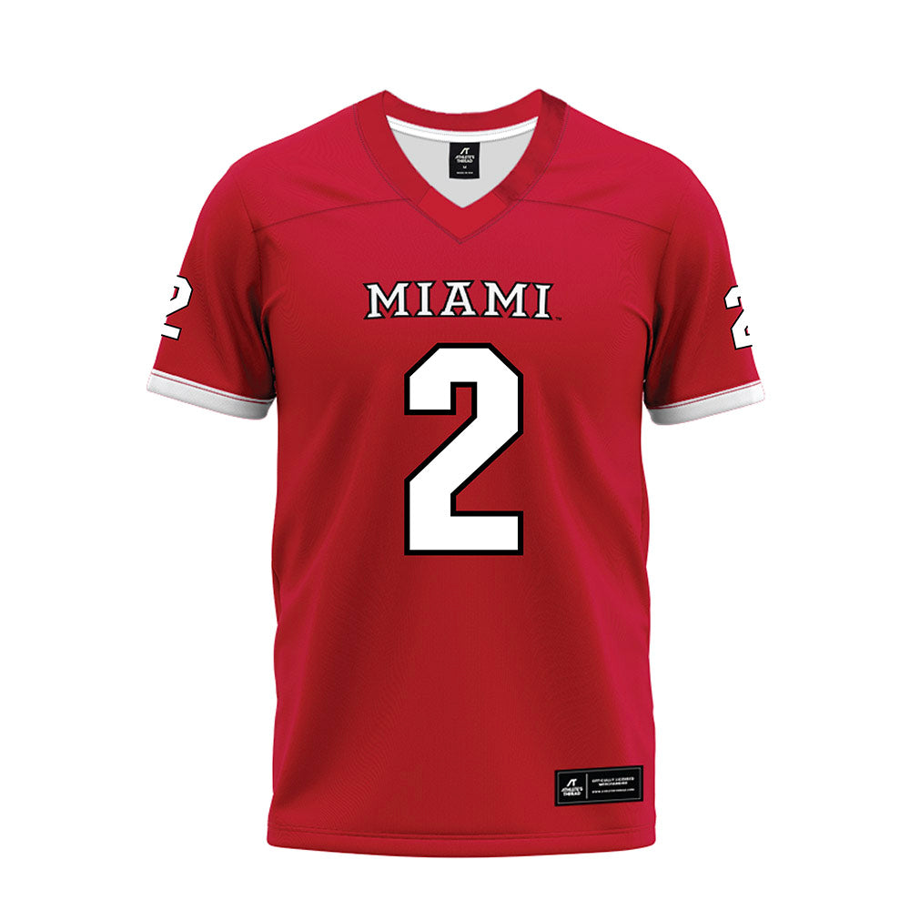 Miami of Ohio - NCAA Football : Jackson Pons - 2023 Red Premium Football Jersey-0