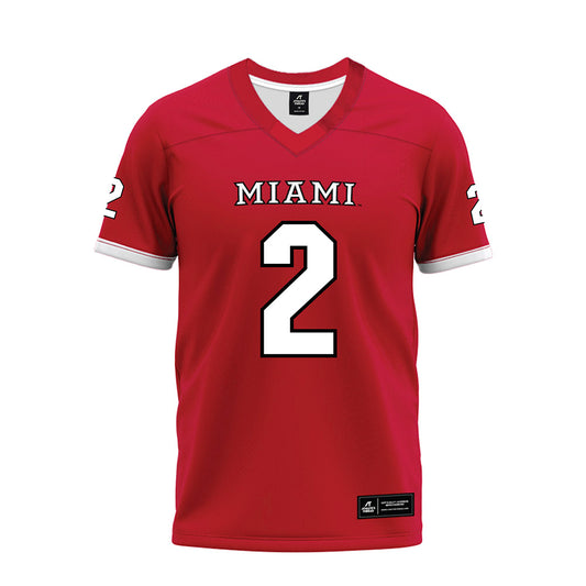 Miami of Ohio - NCAA Football : Jackson Pons - 2023 Red Premium Football Jersey-0