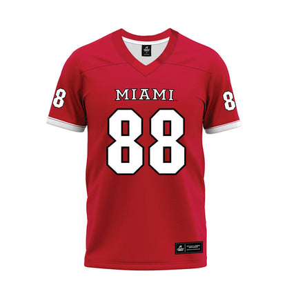 Miami of Ohio - NCAA Football : CJ Castner - 2023 Red Premium Football Jersey-0