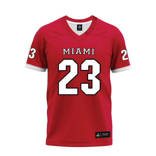Miami of Ohio - NCAA Football : Ian Tepas - 2023 Red Premium Football Jersey-0