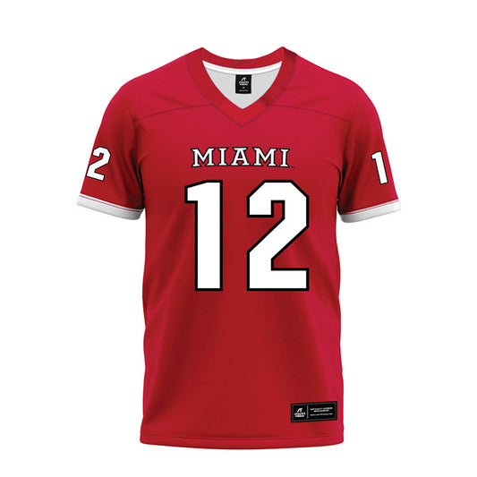 Miami of Ohio - Football Alumni : Corban Hondru - 2023 Red Premium Football Jersey-0