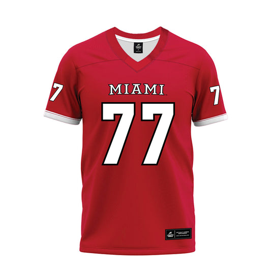 Miami of Ohio - Football Alumni : Austin Uke - 2023 Red Premium Football Jersey-0