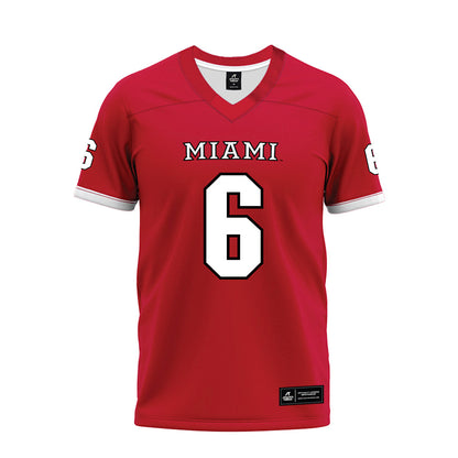 Miami of Ohio - NCAA Football : Caleb Heavner - 2023 Red Premium Football Jersey-0