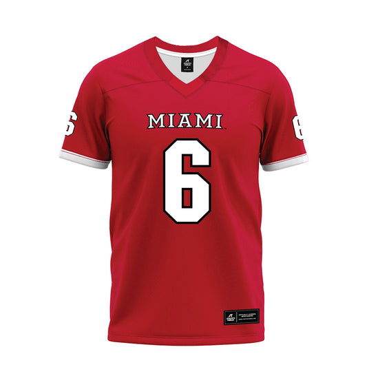 Miami of Ohio - NCAA Football : Caleb Heavner - 2023 Red Premium Football Jersey-0